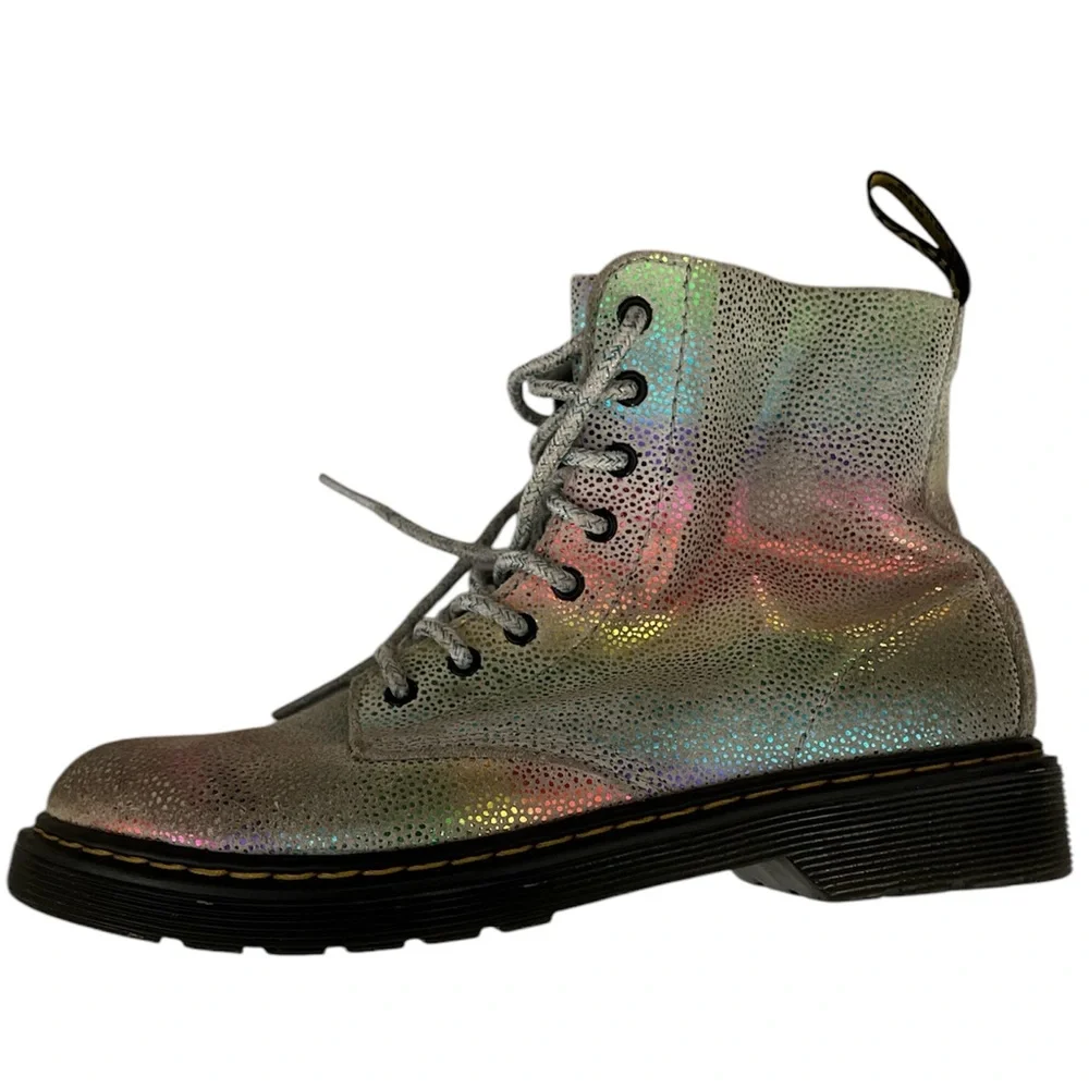 Dr. Martens 1460 Pascal J Rainbow Glitter Kids Metallic Boots Size US 4.